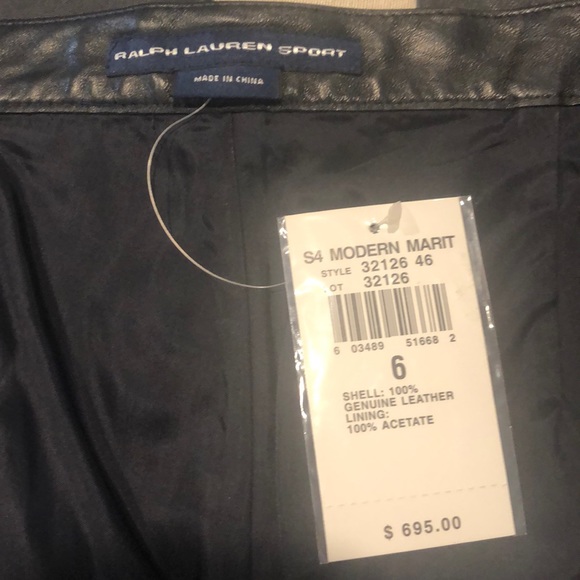 Ralph Lauren Sport Leather Pants $695 NWT! Sz6 - Picture 4 of 14